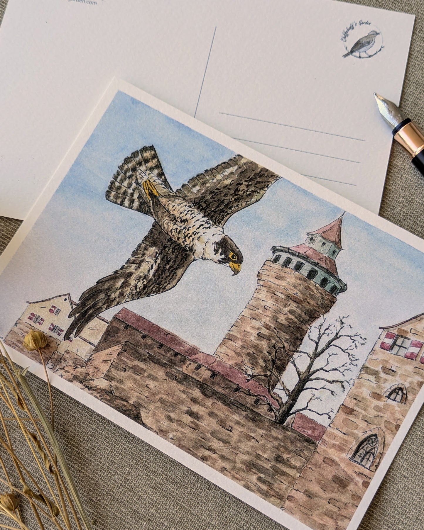 "The Peregrine's Tower" Postcard Print