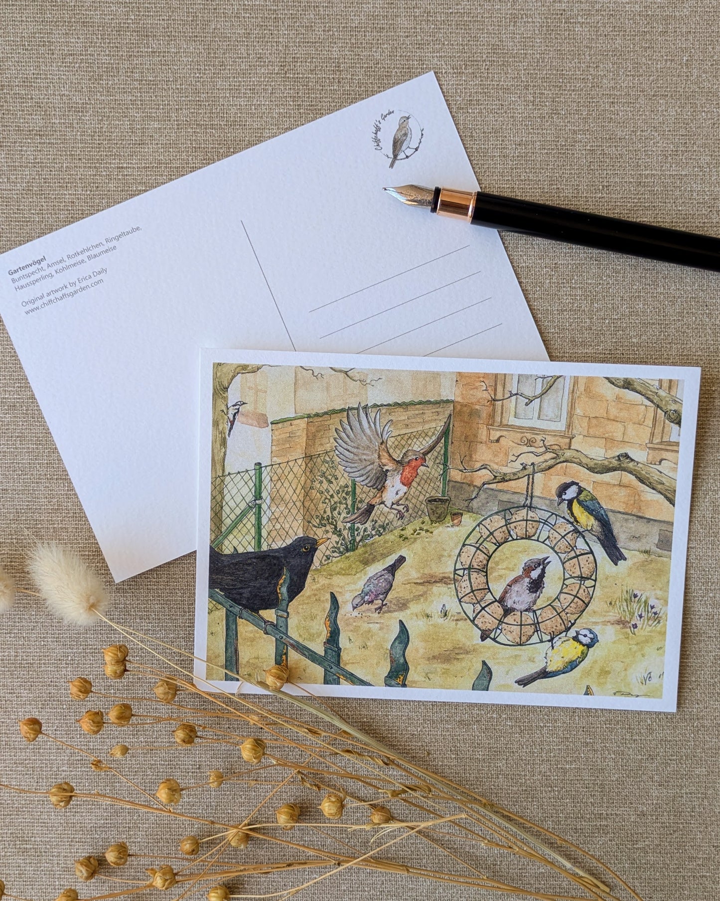 "Backyard Birds" Postcard Print