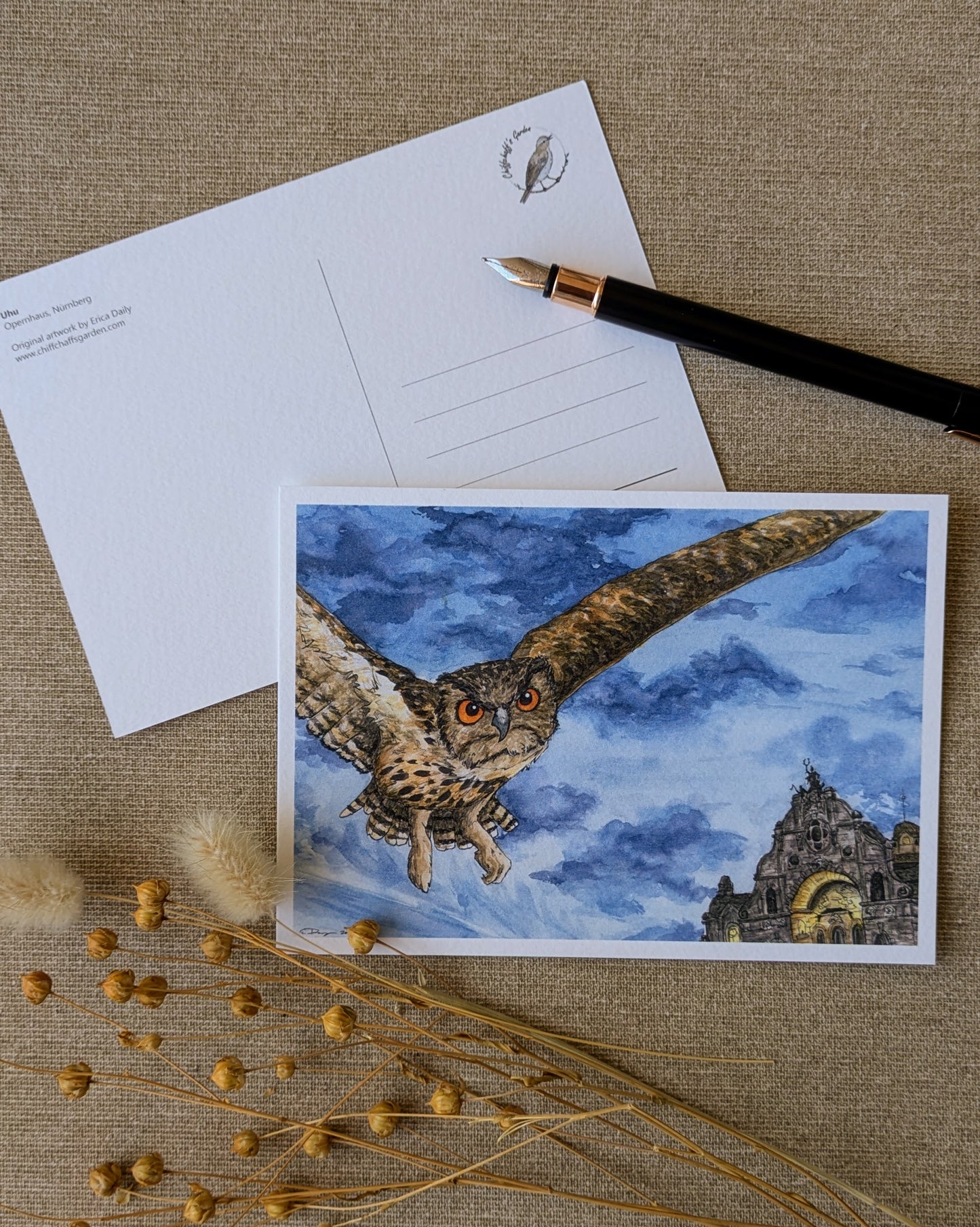 "Eagle Owl of the Opera" Postcard Print