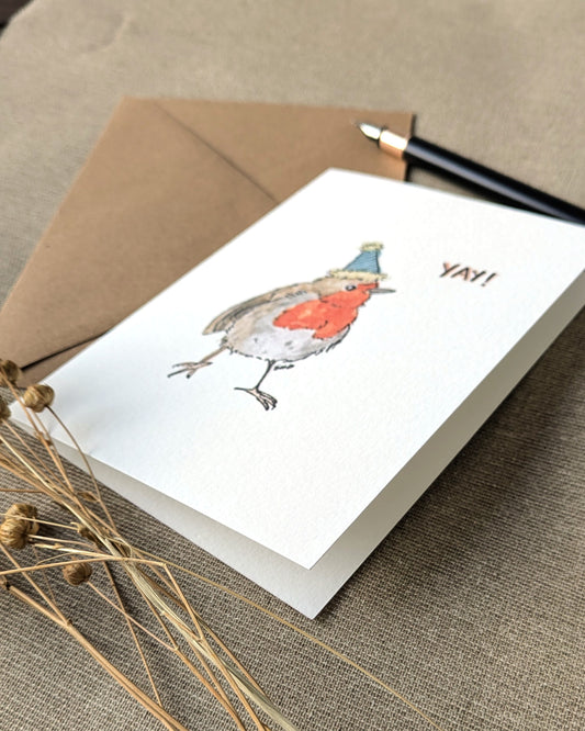 "Happy Robin" Card