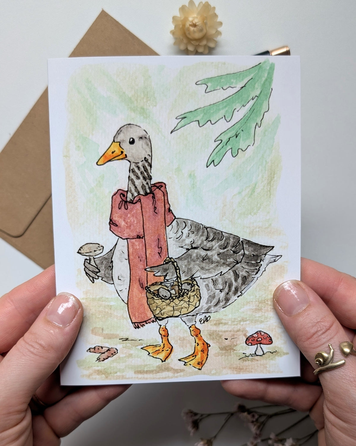 "Gathering Goose" Card