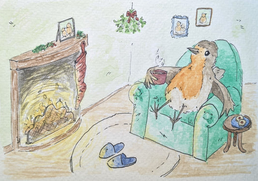 "Cozy Christmas Robin" Card