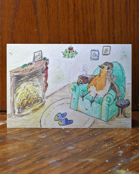 "Cozy Christmas Robin" Card
