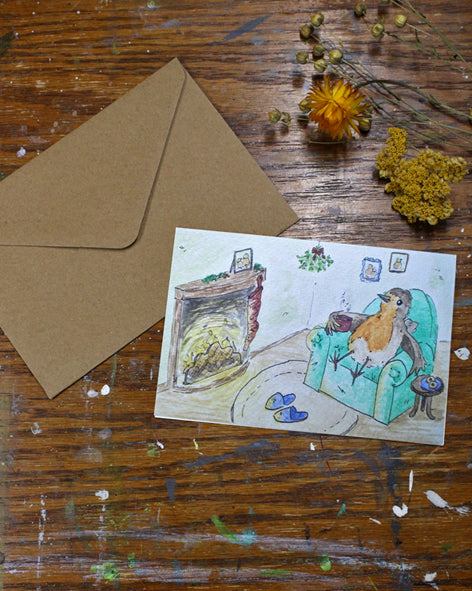 "Cozy Christmas Robin" Card