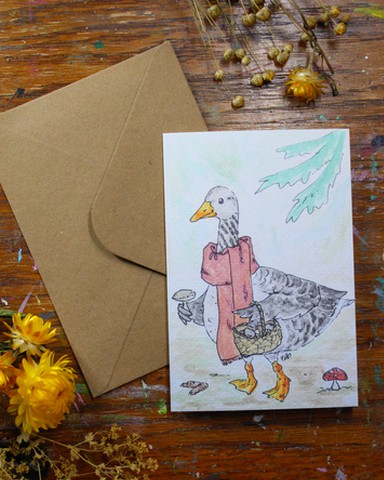 "Gathering Goose" Card