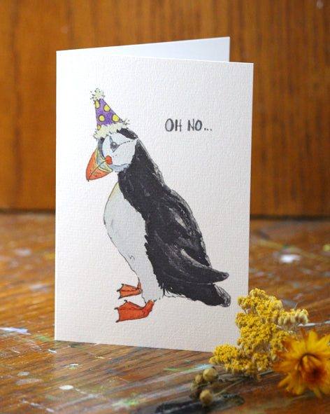 "Oh no Puffin" Card