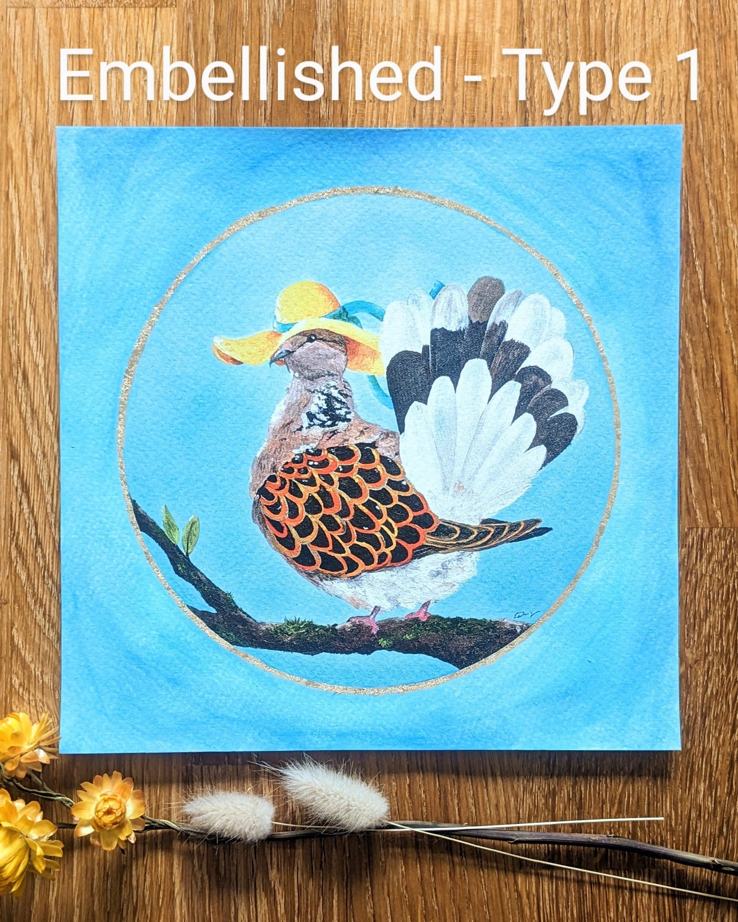 "Summer Dove" Verzierter Kunstdruck