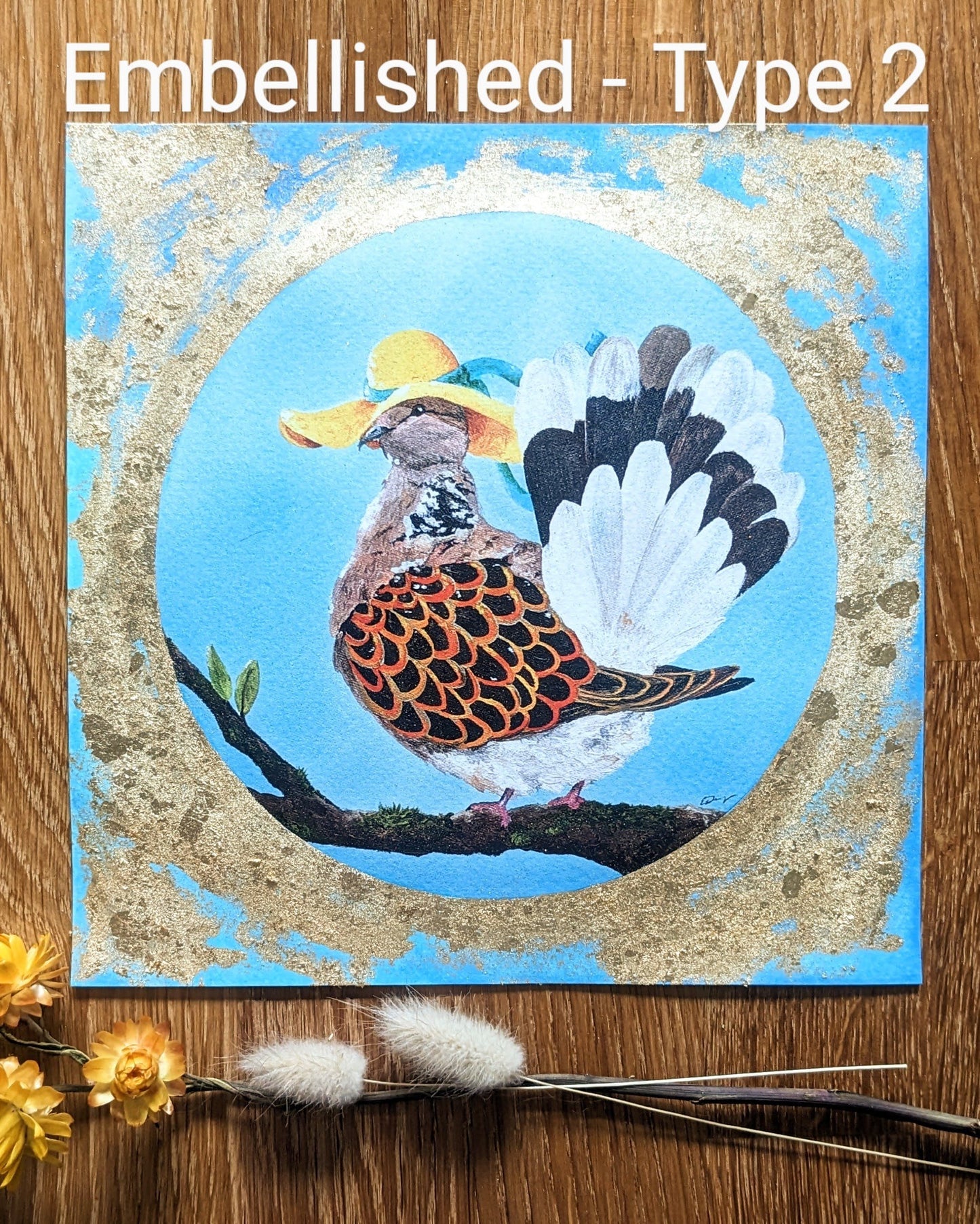 "Summer Dove" Verzierter Kunstdruck