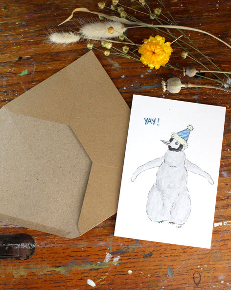 "Party Penguin" Card