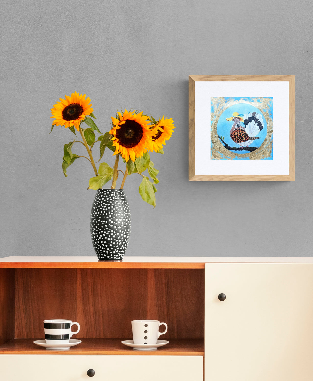 "Summer Dove" Verzierter Kunstdruck