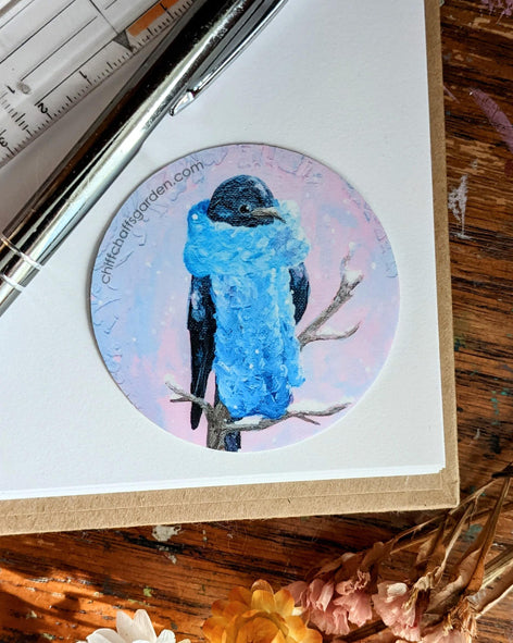 Cozy Drongo Sticker - 6cm - Matte