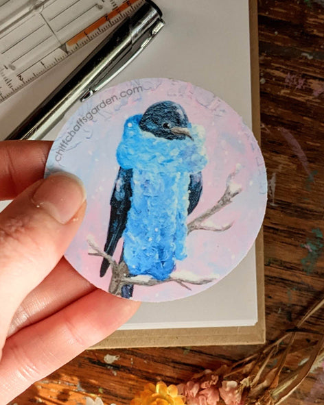 Cozy Drongo Sticker - 6cm - Matte