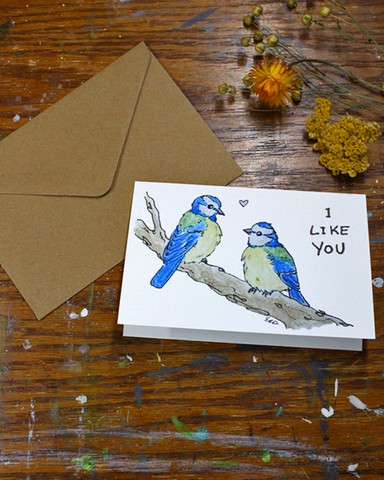 Karte "Ich mag dich".