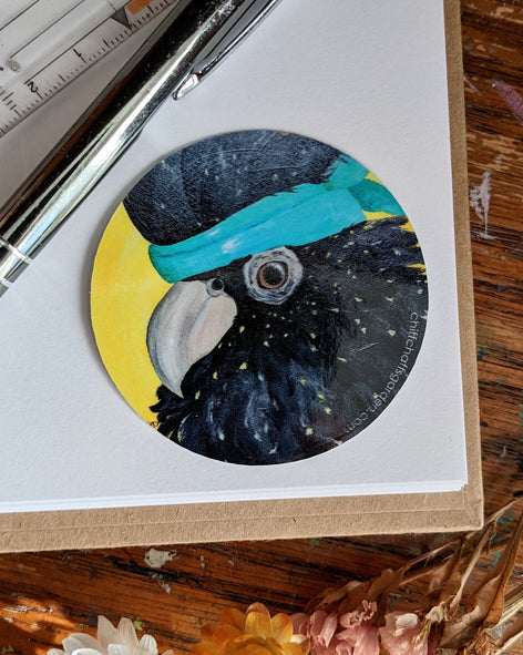 Jazzercise Cockatoo Sticker - 6cm - Shiny