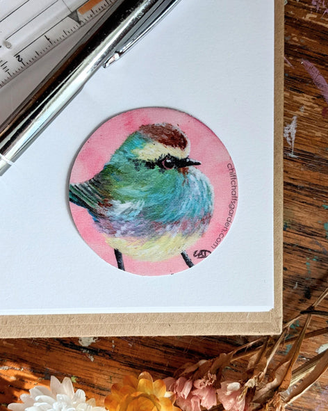 Rainbow Fluff Sticker - 5cm - Holographic or Matte