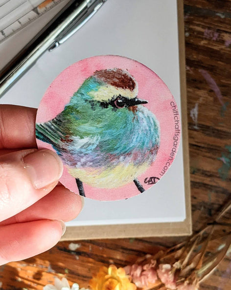 Rainbow Fluff Sticker - 5cm - Holographic or Matte