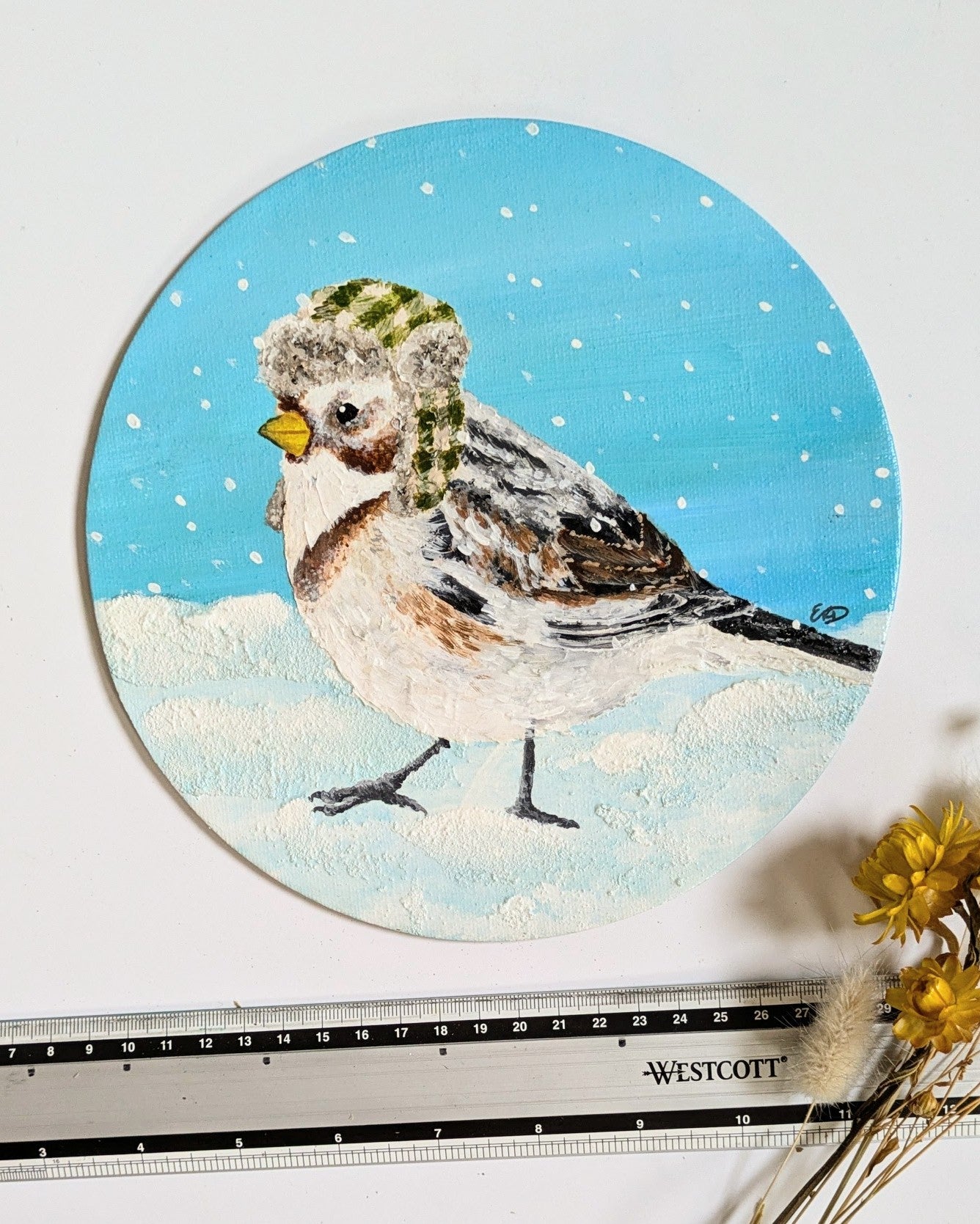 Snowy Bunting - 20cm