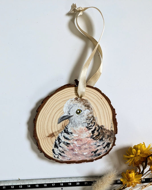 Zebra Dove Ornament