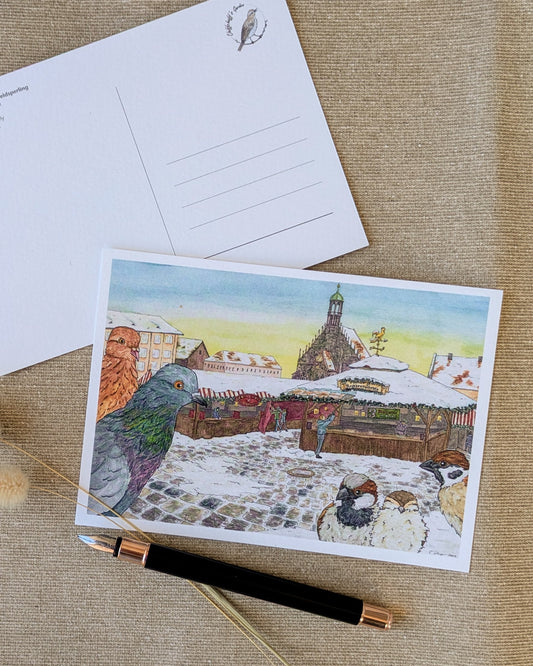 "Christmas Market" Postcard Print