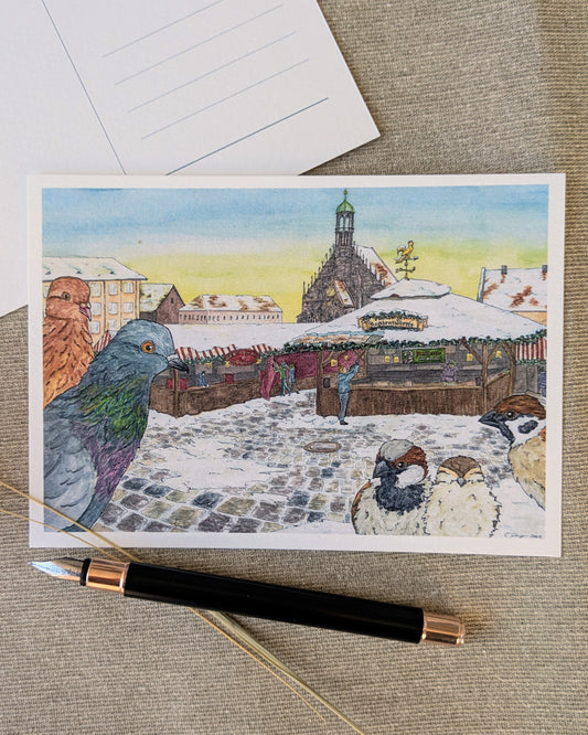 "Christmas Market" Postcard Print