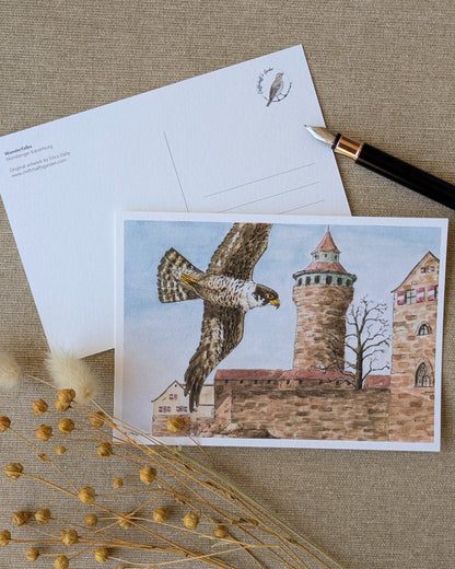 "The Peregrine's Tower" Postcard Print