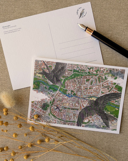 "Swifts over Nuremberg" Postcard Print