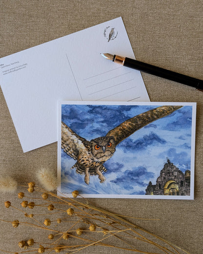 "Eagle Owl of the Opera" Postcard Print