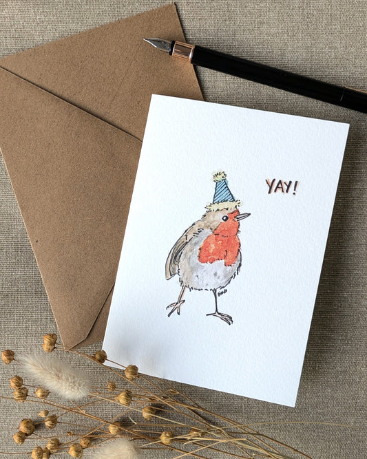 "Happy Robin" Card