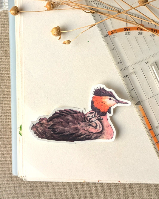 Mama Grebe Sticker