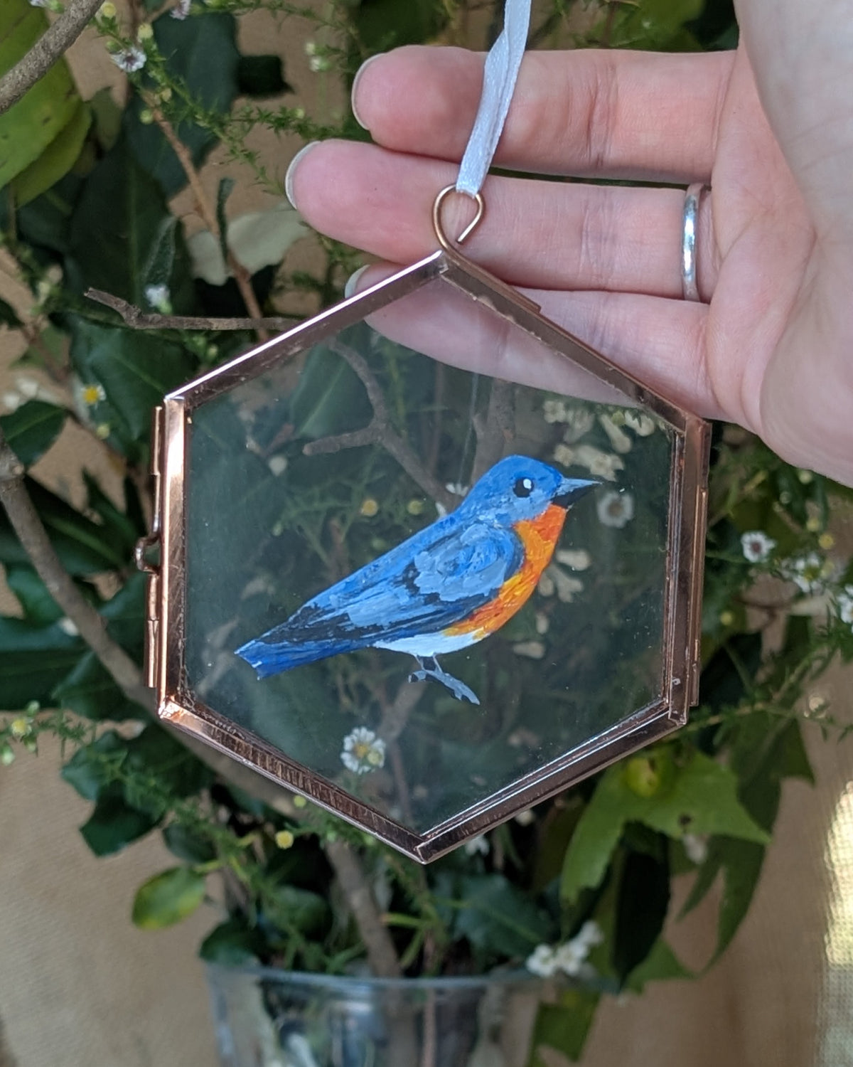Handpainted Glass Ornament