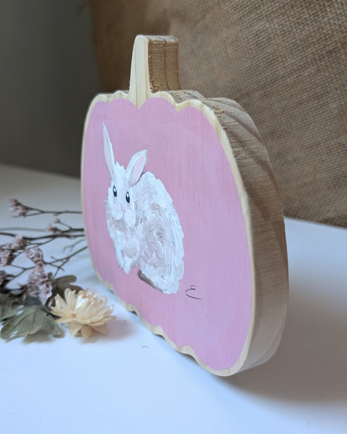 Painted Pumpkin - Bunny 2