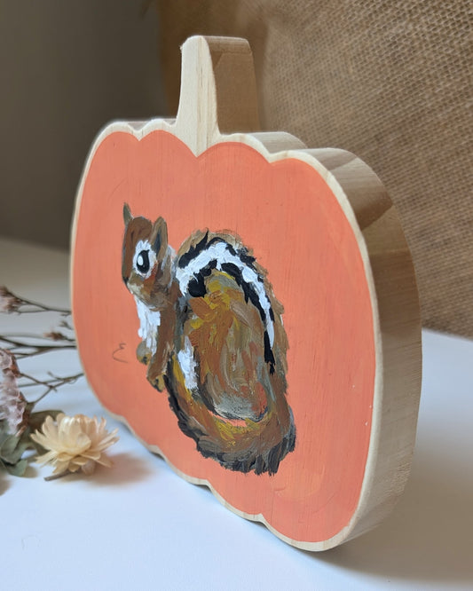 Painted Pumpkin -  Chipmunk 2