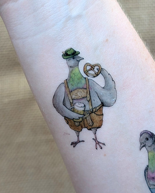 Lederhosn Bua Temporary Tattoo