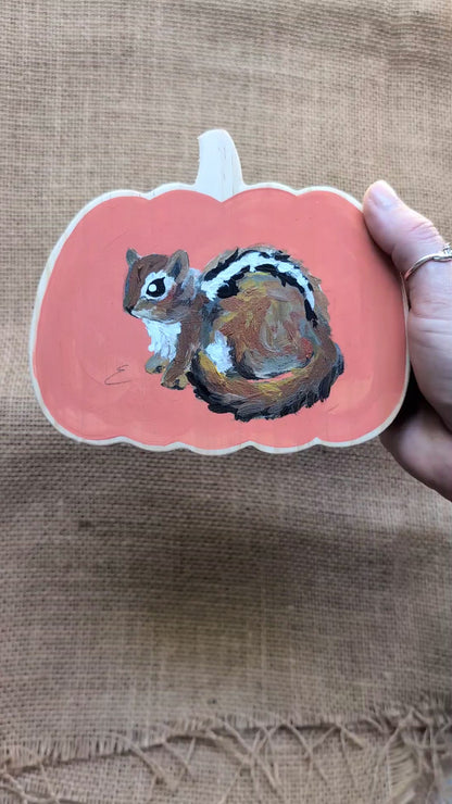 Painted Pumpkin -  Chipmunk 2