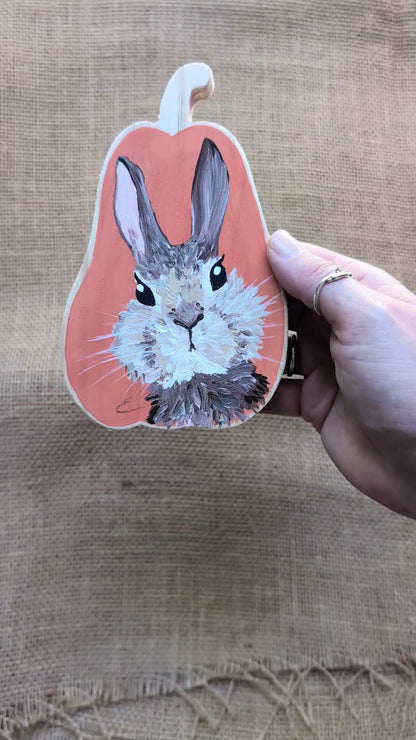 Painted Pumpkin - Bunny 1
