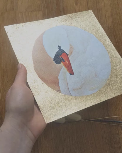 "Silent Swan" Embellished Art Print