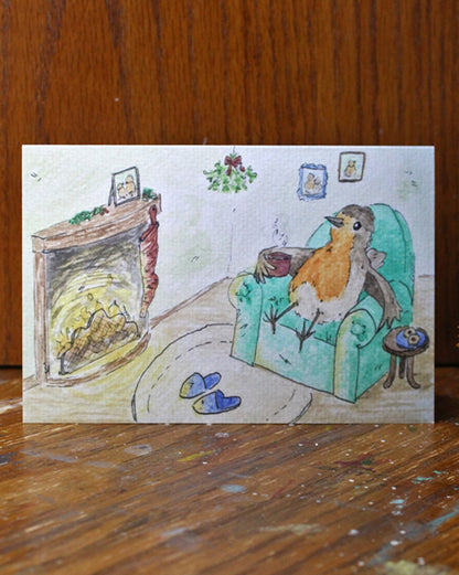 "Cozy Christmas Robin" Card