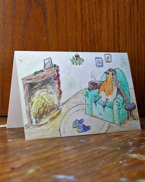 "Cozy Christmas Robin" Card