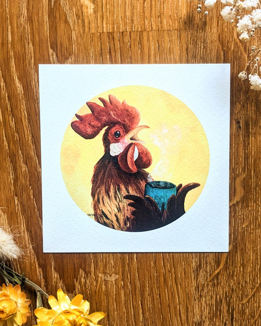 "Good Morning Rooster" Art Print