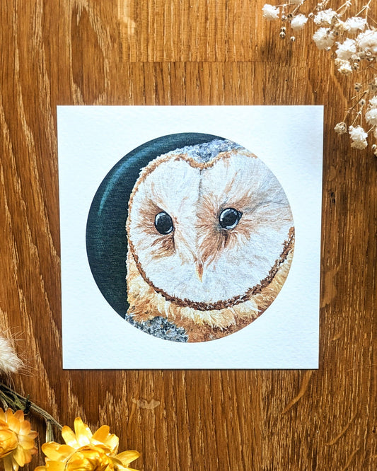"Beautiful Barn Owl" Kunstdruck