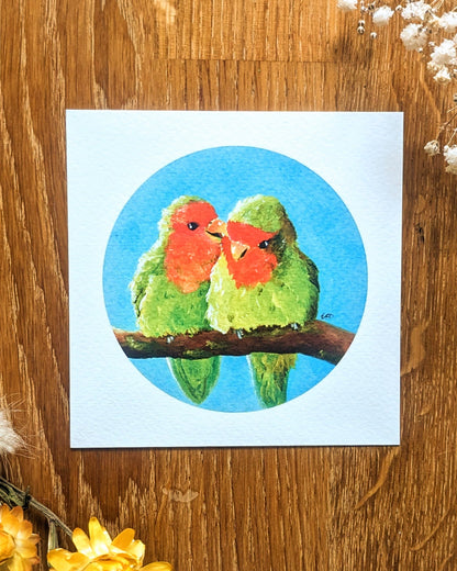 "Lovebirds" Art Print