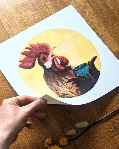 "Good Morning Rooster" Art Print