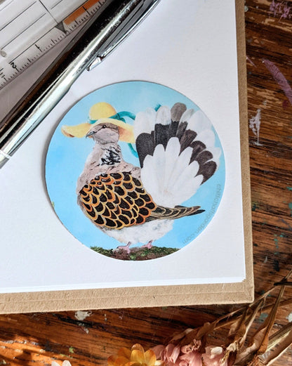 Summer Dove Sticker - 6cm - Matte