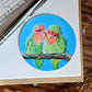 Lovebirds Sticker - 7cm - Matte