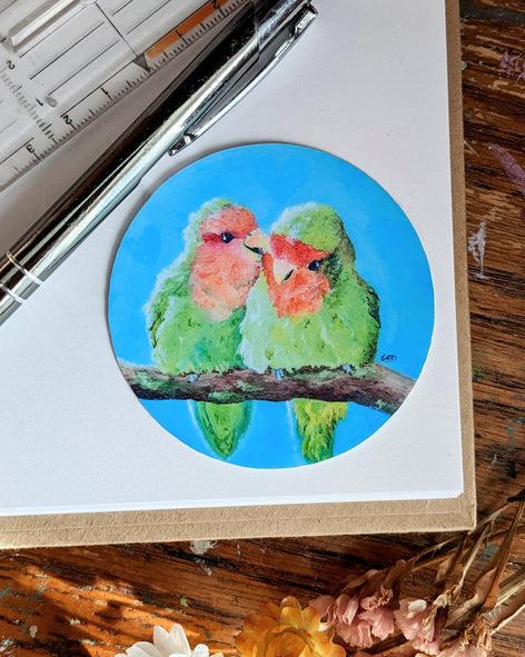 Lovebirds Sticker - 7cm - Matte